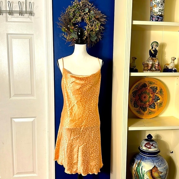 Women’s See You Monday Pink Animal Print Slip Dress Size Large - Picture 1 of 10